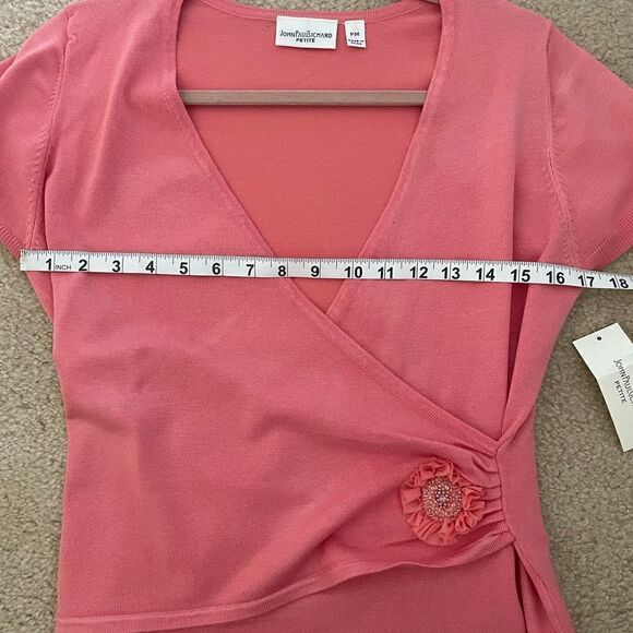 NWT John PaulRichard Petite Pink Top Size PM - Picture 4 of 6